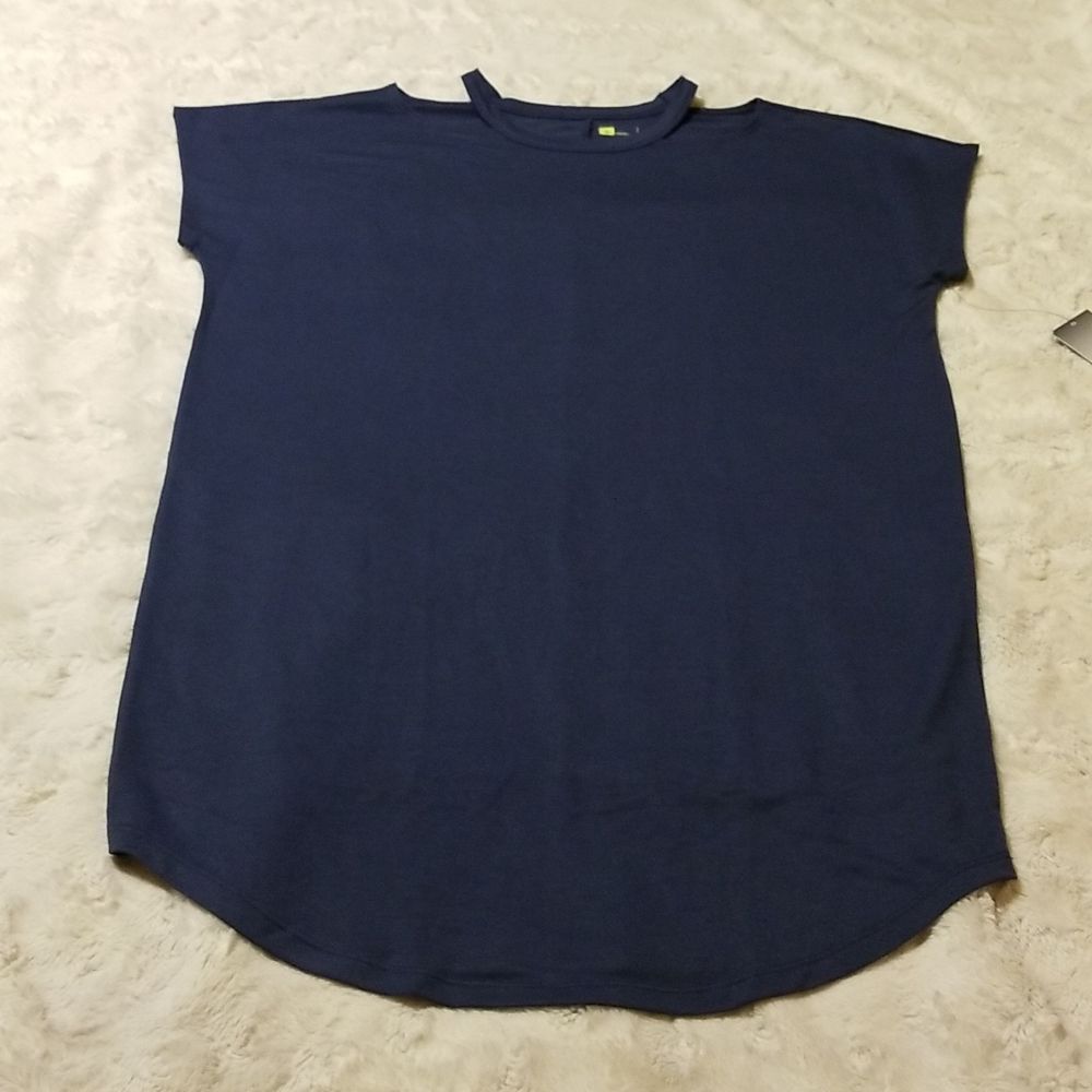 Xersion Tunic Top Womens Size Small Stretch Athletic Blue New